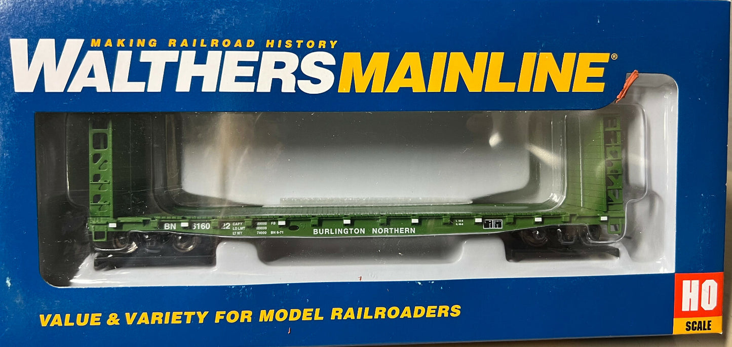 Walthers HO #910-5905 53' GSC Bulkhead Flatcar - Ready to Run -- BN