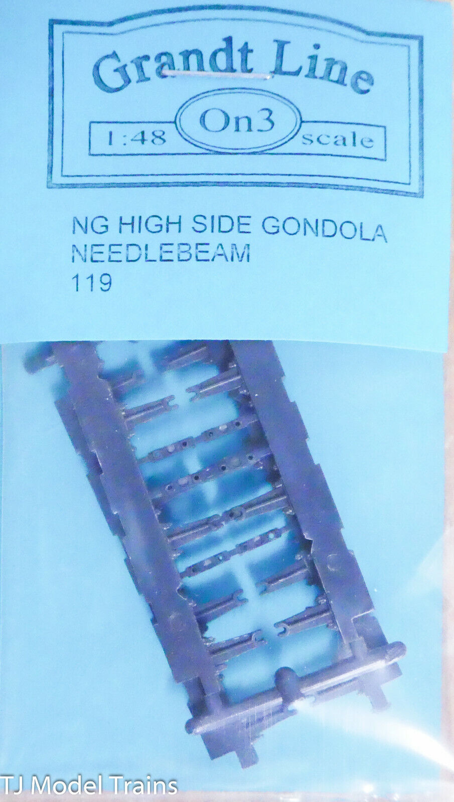 Grandt Line On3 #119 NG High Side Gondola Needlebeams (Plastic Parts)
