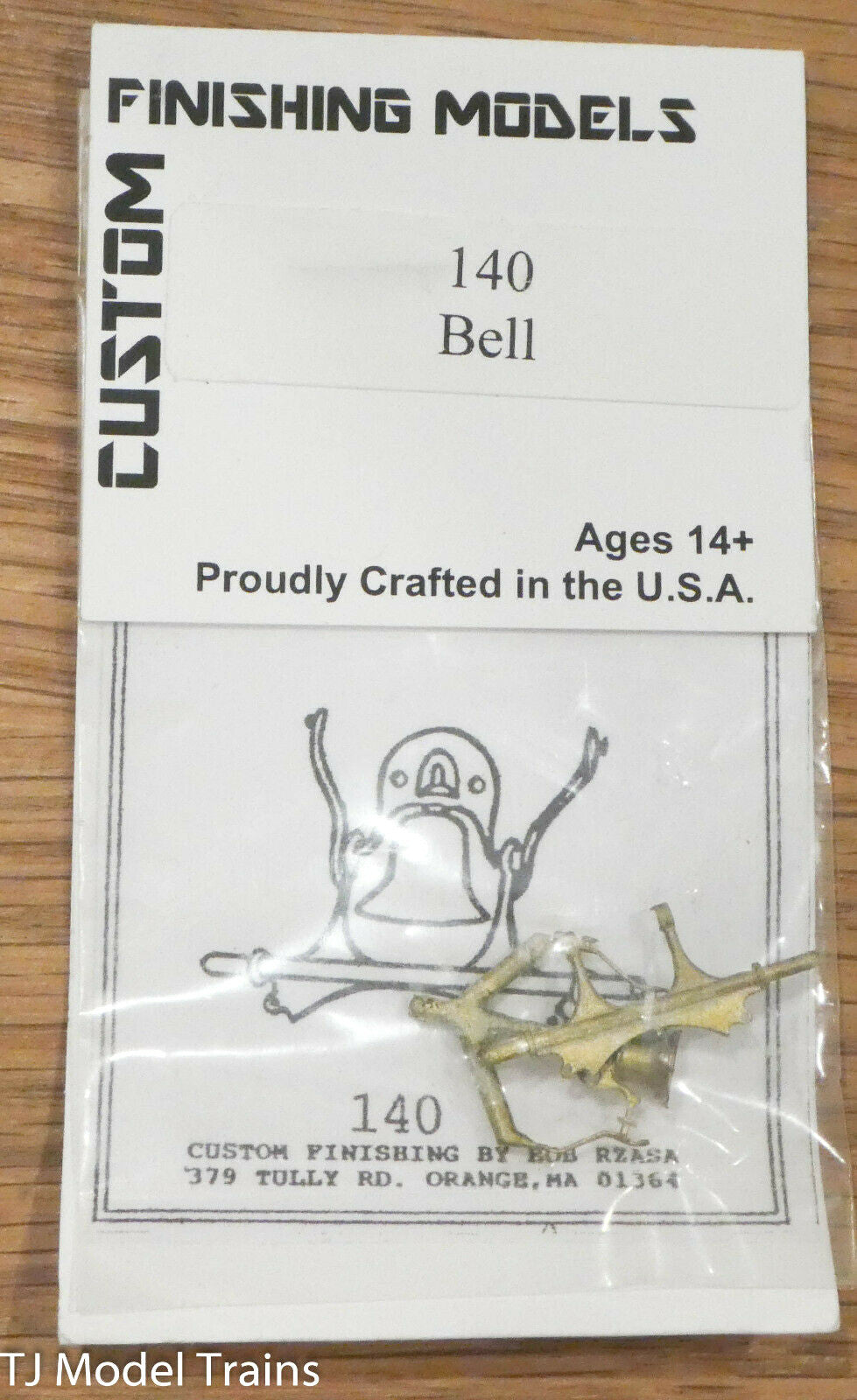 Custom Finishing HO #140 High-Hood Mount Bell (Brass Kit)