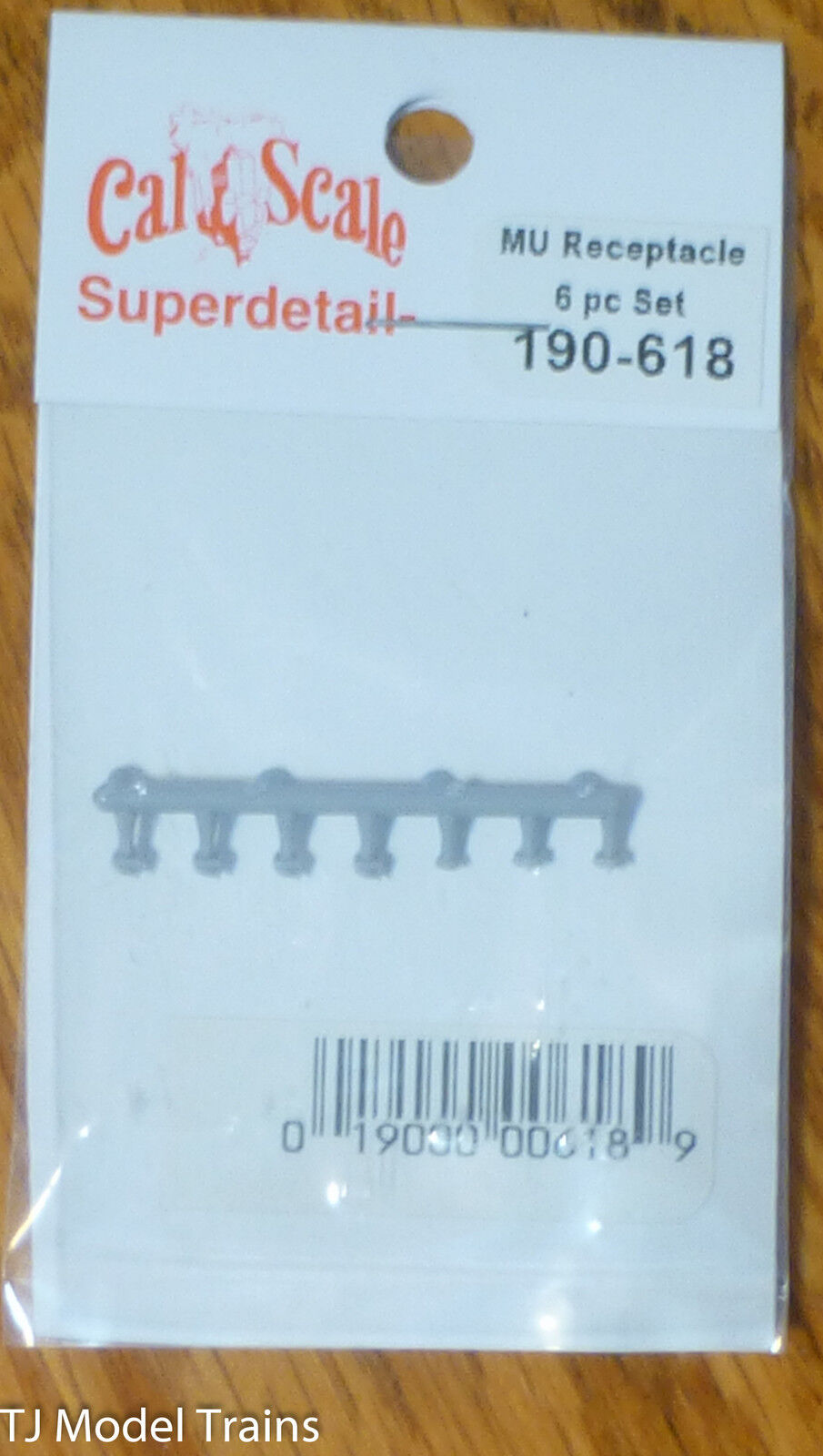 Cal-Scale #618 MU Receptacle (6 pc Set Plastic) (HO Scale)