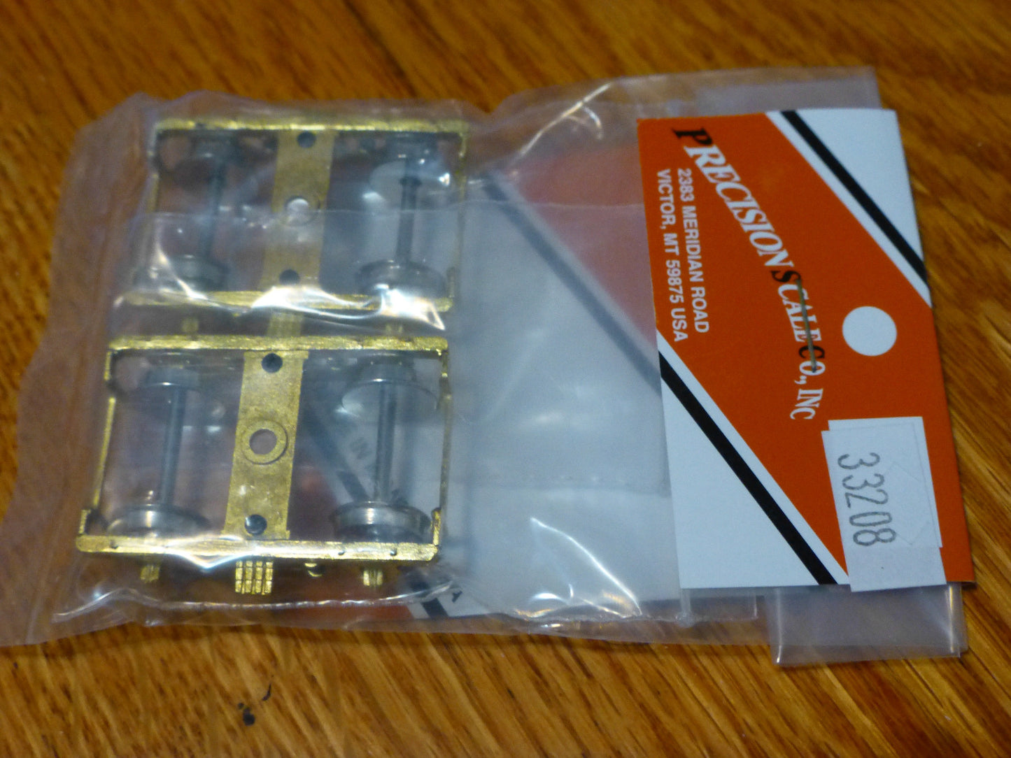 Precision Scale HO #33208 36" Wheelbase Trucks - Assembled - Brass