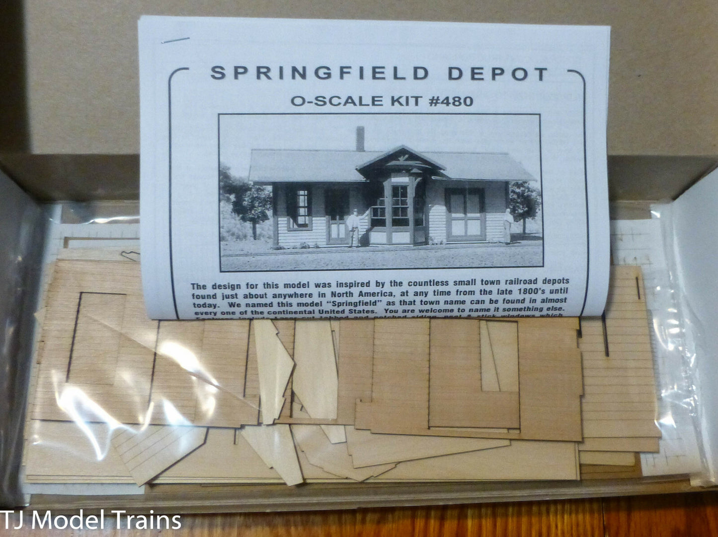 American Model Builders #480 Springfield Depot, Kit (LaserCut Wood Kit)