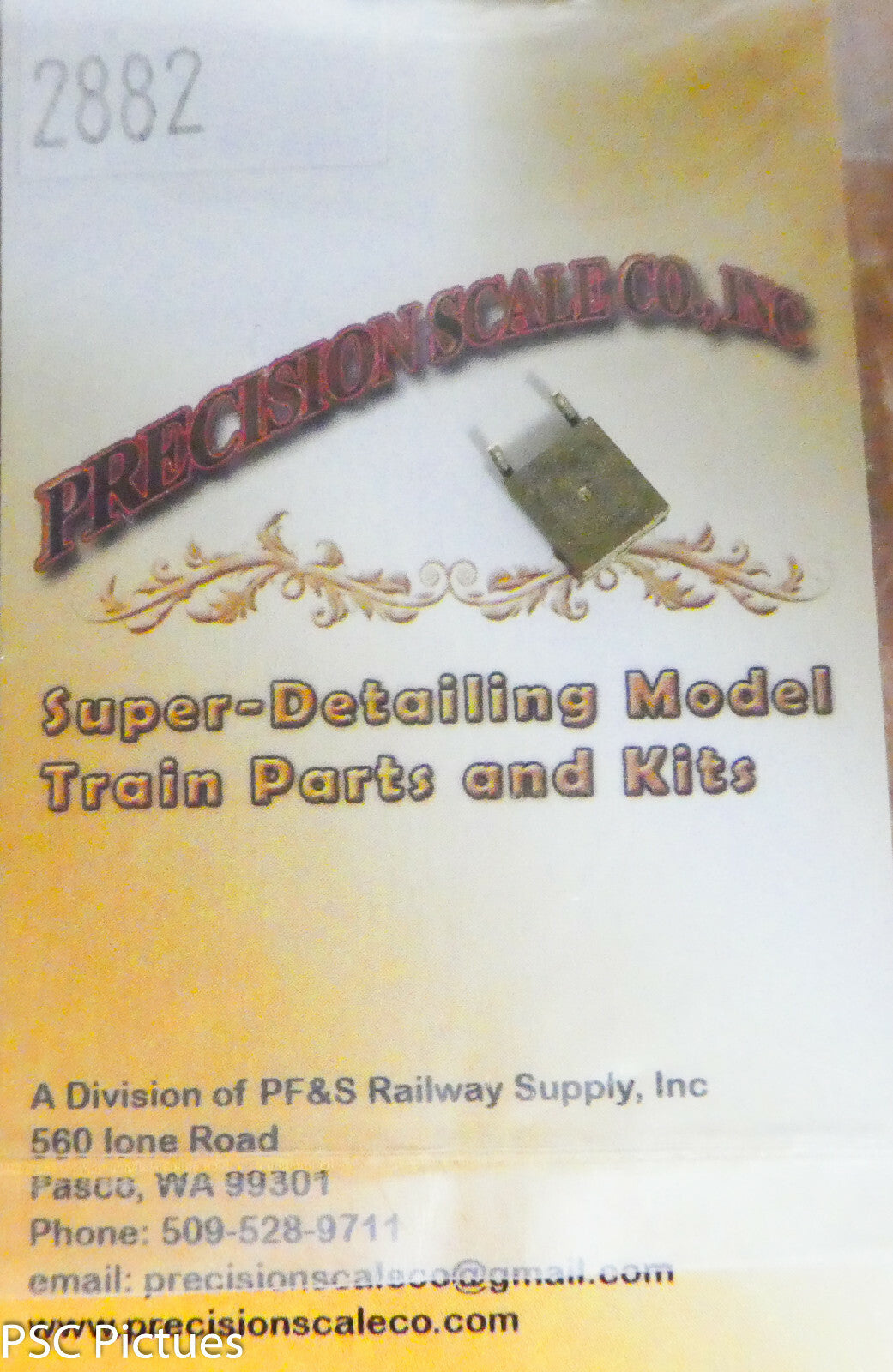 Precision Scale HO #2882 Bracket, Headlight (Brass Casting)