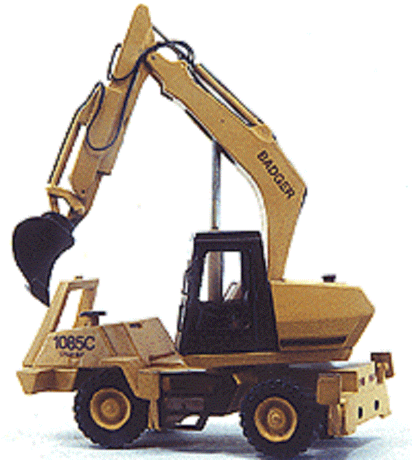 Custom Finishing Models HO #7061 Badger Cruz-Air Excavator (White Metal)