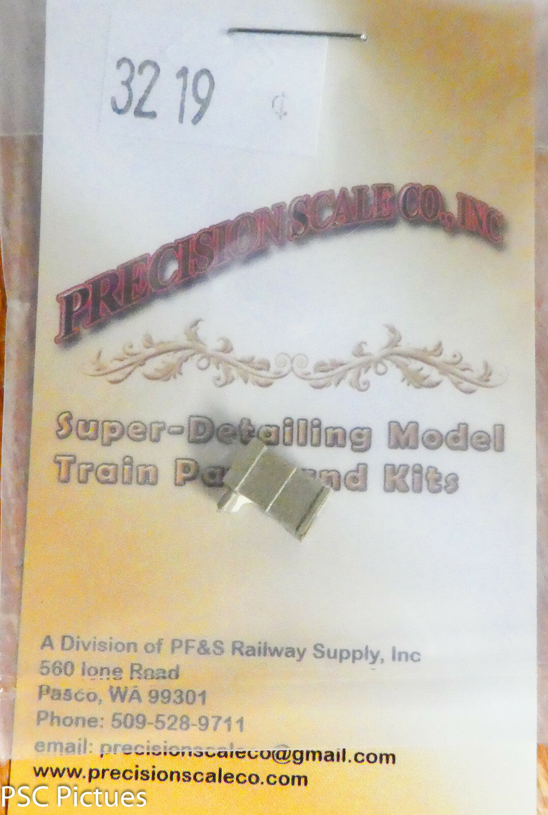 Precision Scale HO #3219 Box, Auxiliary Water Bag, SP (Brass Casting)