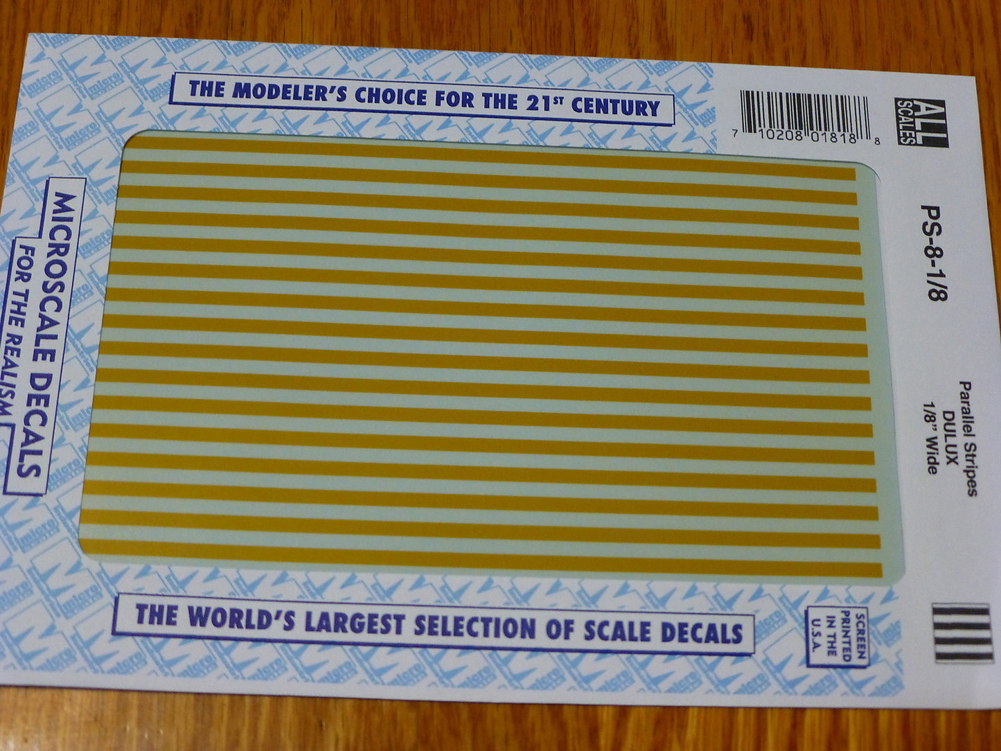 Microscale Decal #PS-8-1/8 Parallel Stripes 1/8" Wide Dulux