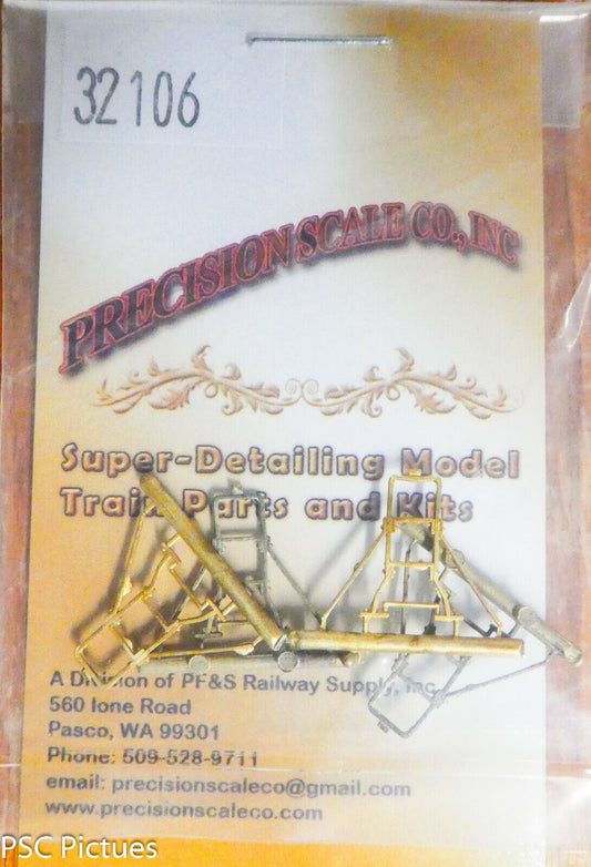 Precision Scale HOn3 #32106 Ladders, Tank Car, HOn3 (Brass Castings)