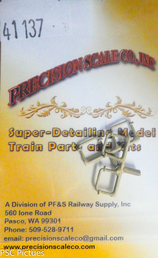 Precision Scale O #41137 Grab Irons, 10" (4 in pkg) Brass Castings