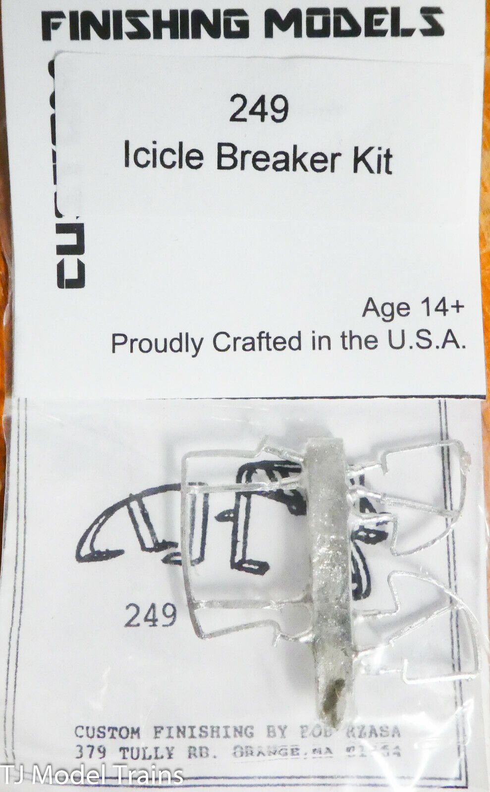 Custom Finishing Models HO #249 Icicle Breakers -- E & F Units (White Metal)