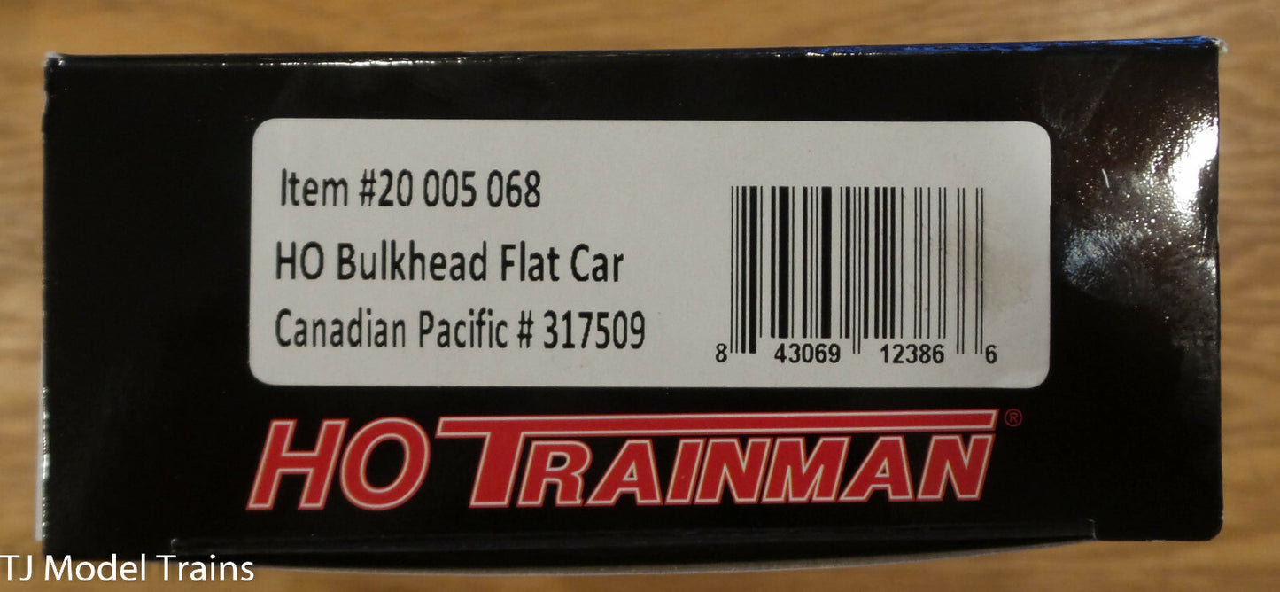 Atlas HO #20 005 068 Bulkhead Flat Car; canadian Pacific RD #317509