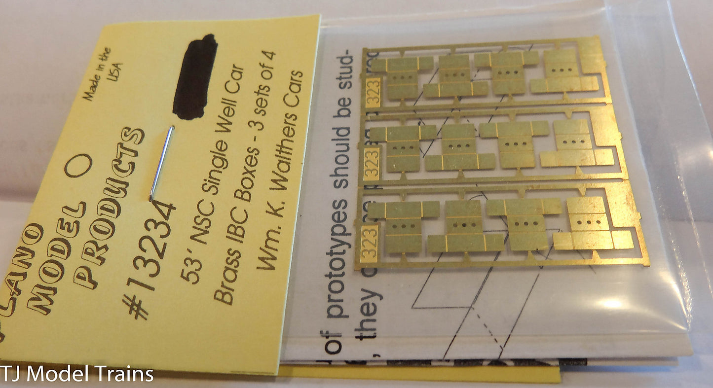 Plano #13234 IBC Boxes Only for Walthers NSC 53' Well Car -- 3 Sets of 4 Boxes -