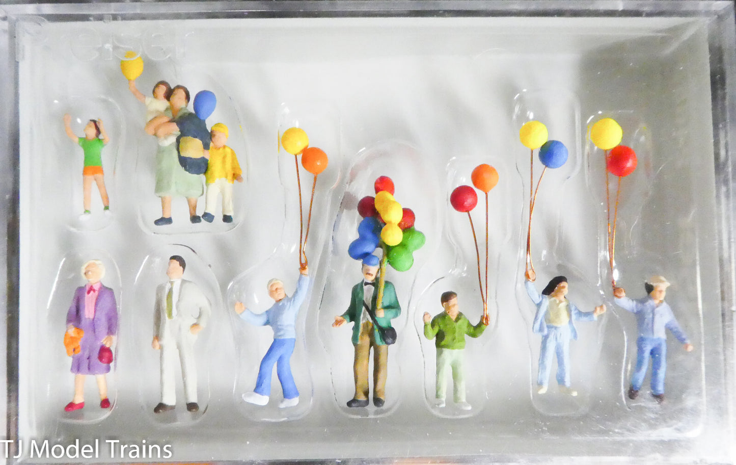 Preiser HO #24659 Selling Balloons (Hand Painted) 1:87th Scale
