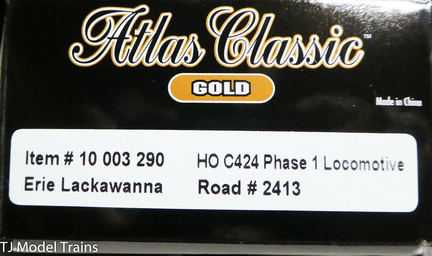 Atlas Classic Gold HO #10003290 (Rd #2413) Eire Lackawanna /C424 Phase 1 Loco