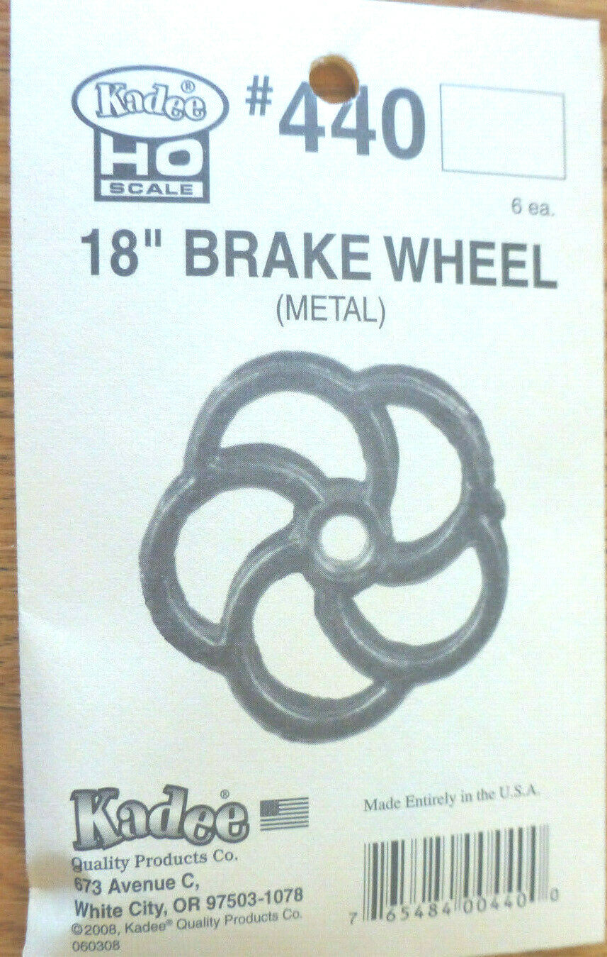 Kadee HO #440 18" Diameter Old-Time Brake Wheel (Metal) 6 in pkg