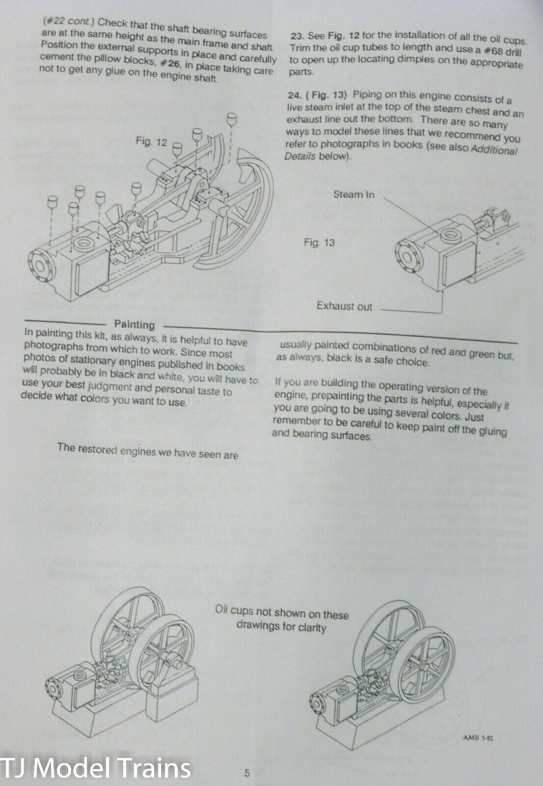 American Model Builders, Inc HO #107 (250 H.P.) Stationary Steam Engine (Kit)