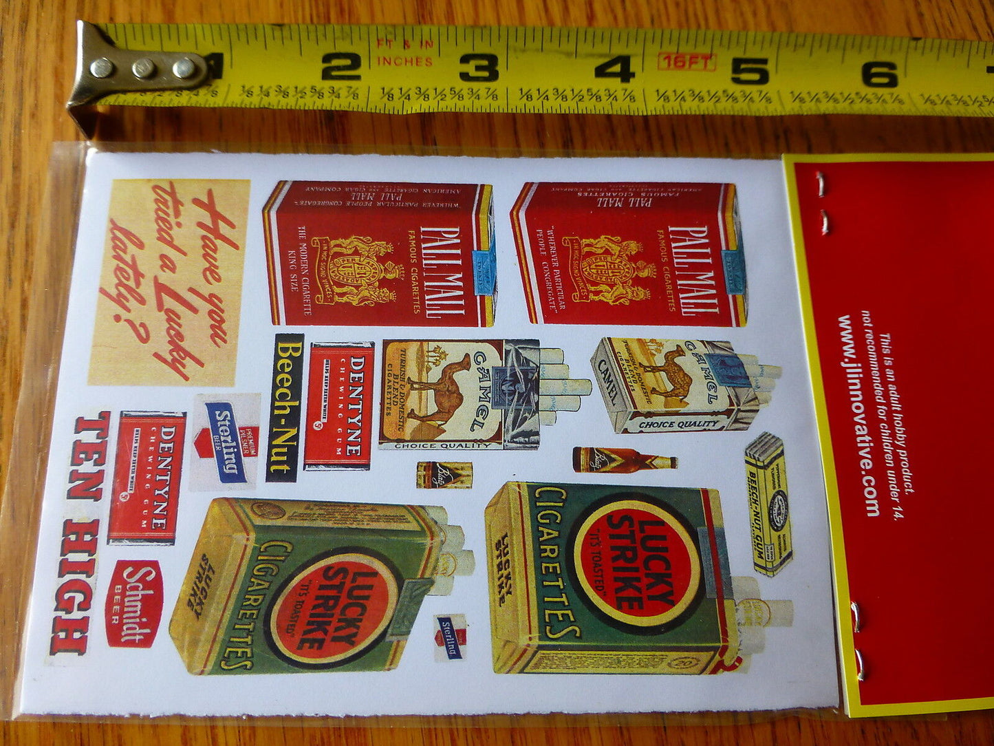 JL Innovative Design HO #185 Alcohol/Tabacco/Gun Signs / Paper Signs