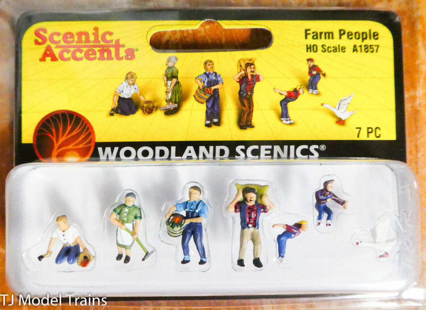 Woodland Scenics #1857 Figures -- Farm People (Painted) 1:87th Scale