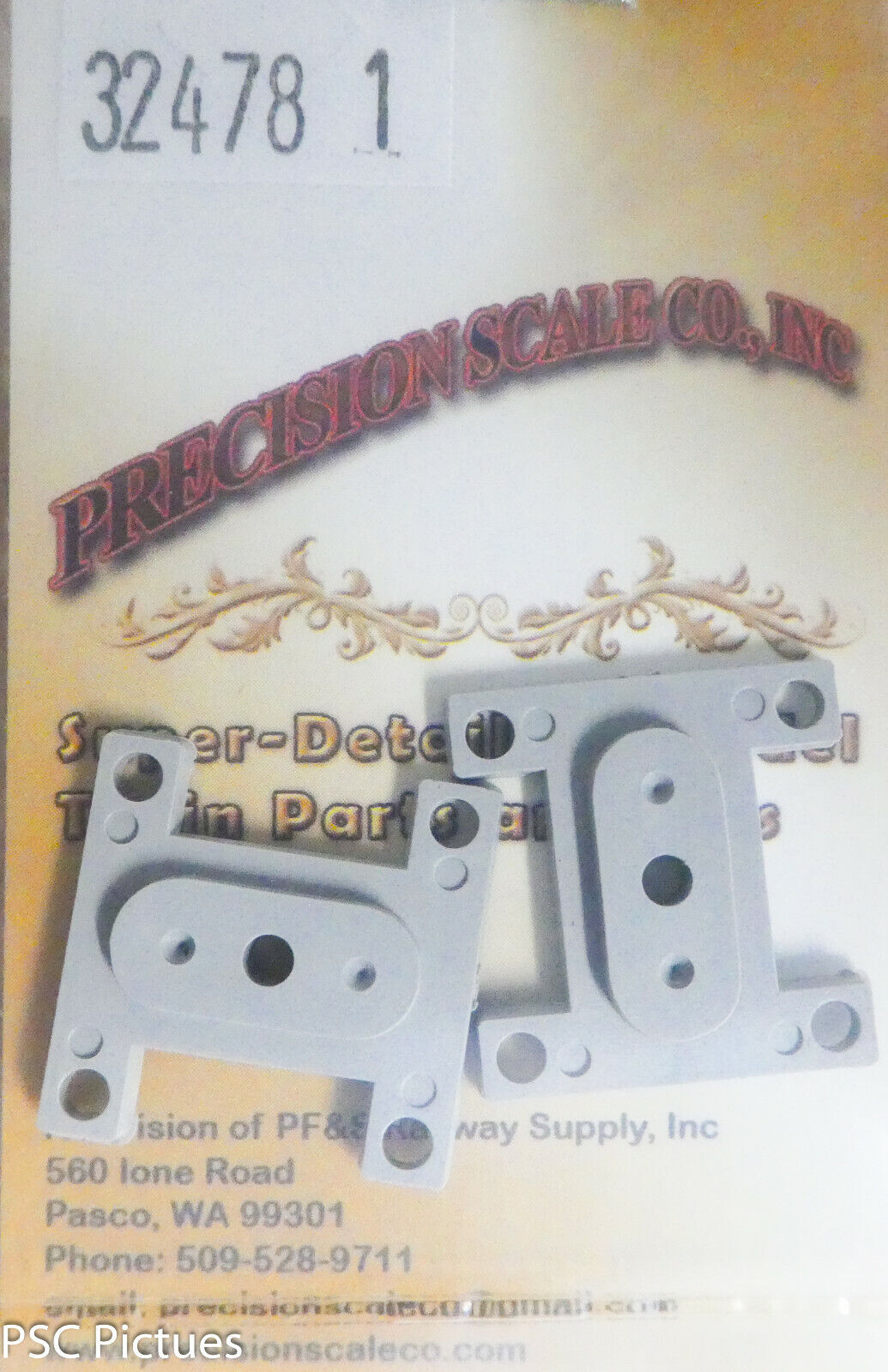 Precision Scale HO #32478.1 Bolster for 6-Wheel Truck (Plastic Parts)