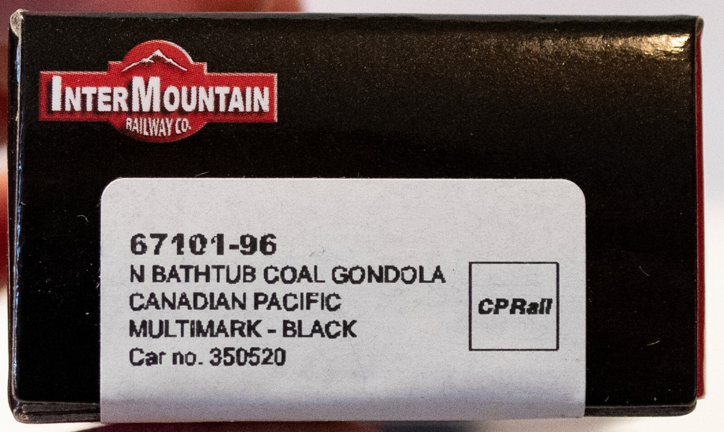 InterMountian N #67101-96 Bathtub Coal Gondola - Ready to Run -- Canadian Pacif