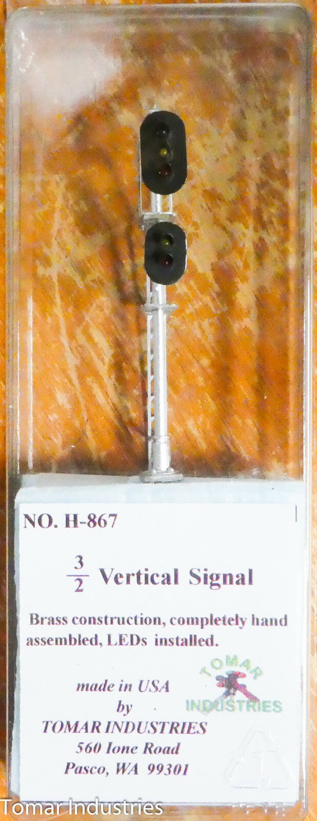 Tomar Industries HO #H-867 Vertical Signal 3/2 (Brass Construction, Hand Made)