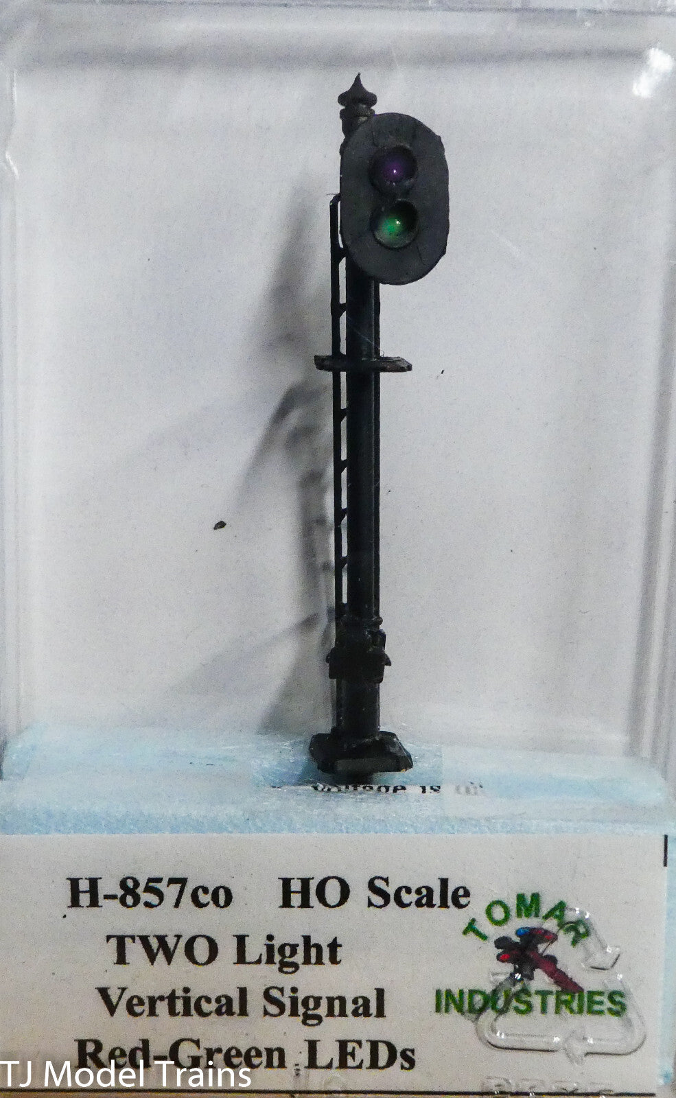 Tomar Industries #H-857co TWO Light Vertical Signal G.R. LED's (Brass) HO Scale