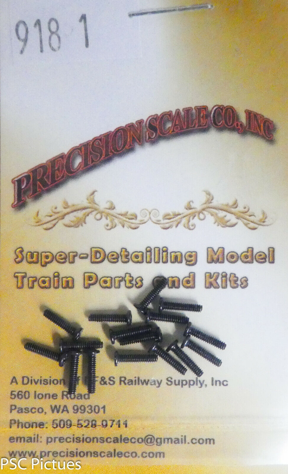 Precision Scale HOSA #918.1 (Blackend) Screws, 1.4mm x 6.0mm Phillips Head