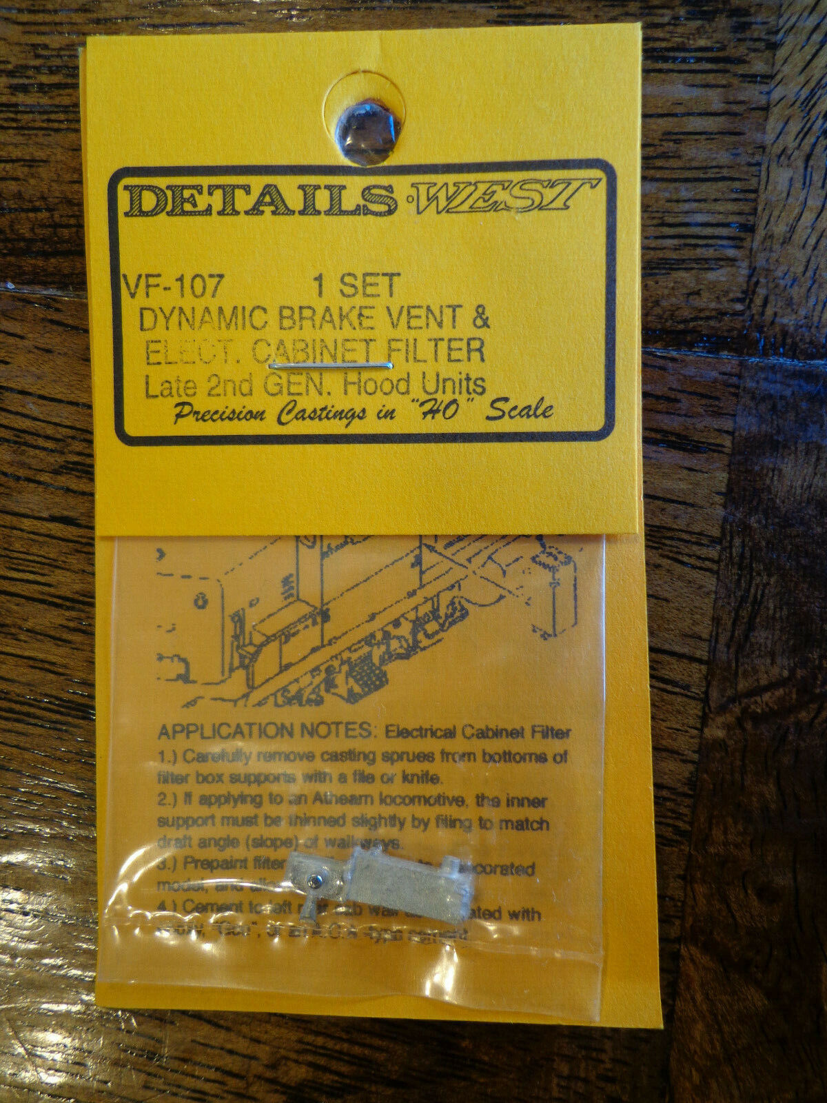Details West HO #107 Dynamic Brake Vent & elect. Cabinet Filter Late 2nd GEN.