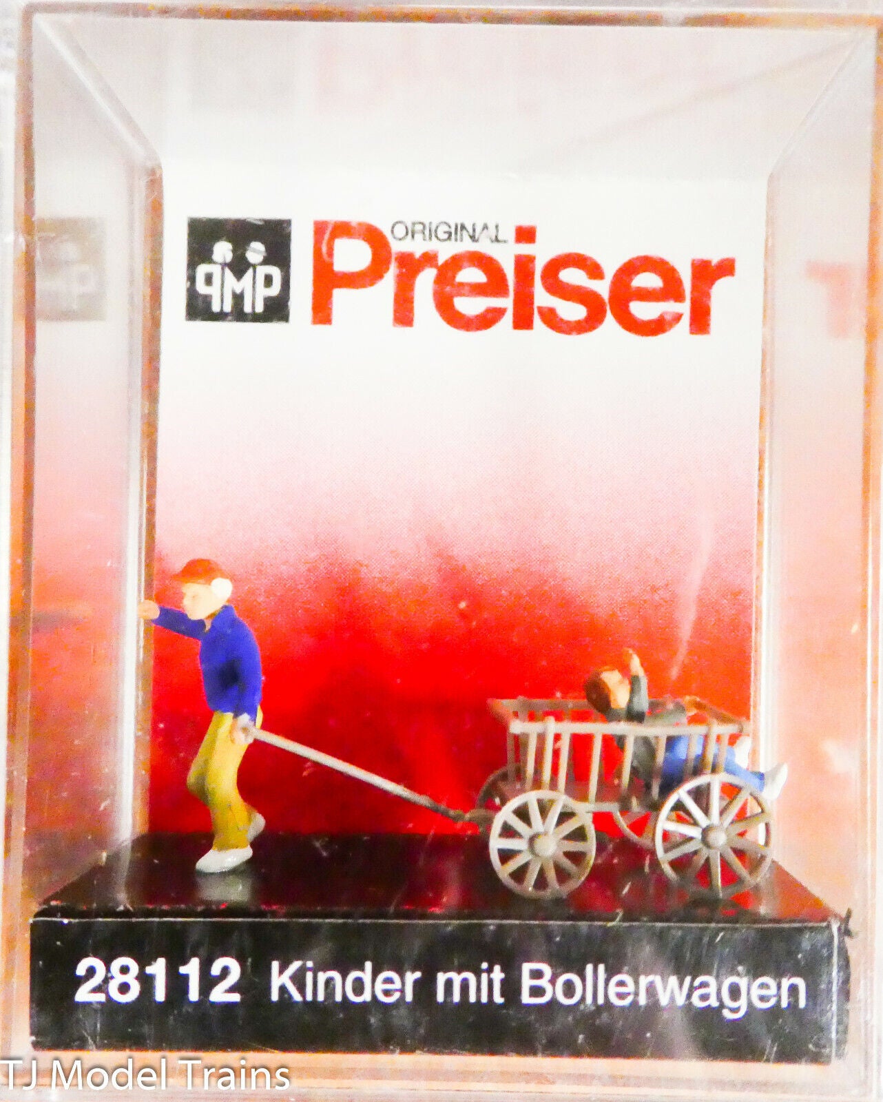 Preiser HO #28112 Children with Wooden Wagon / Plastic Figures (1:87th Scale)