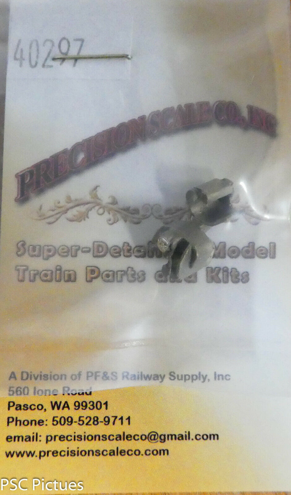 Precision Scale O #40297 Adaptors, Coupler, for: Log Buggy  (Brass)