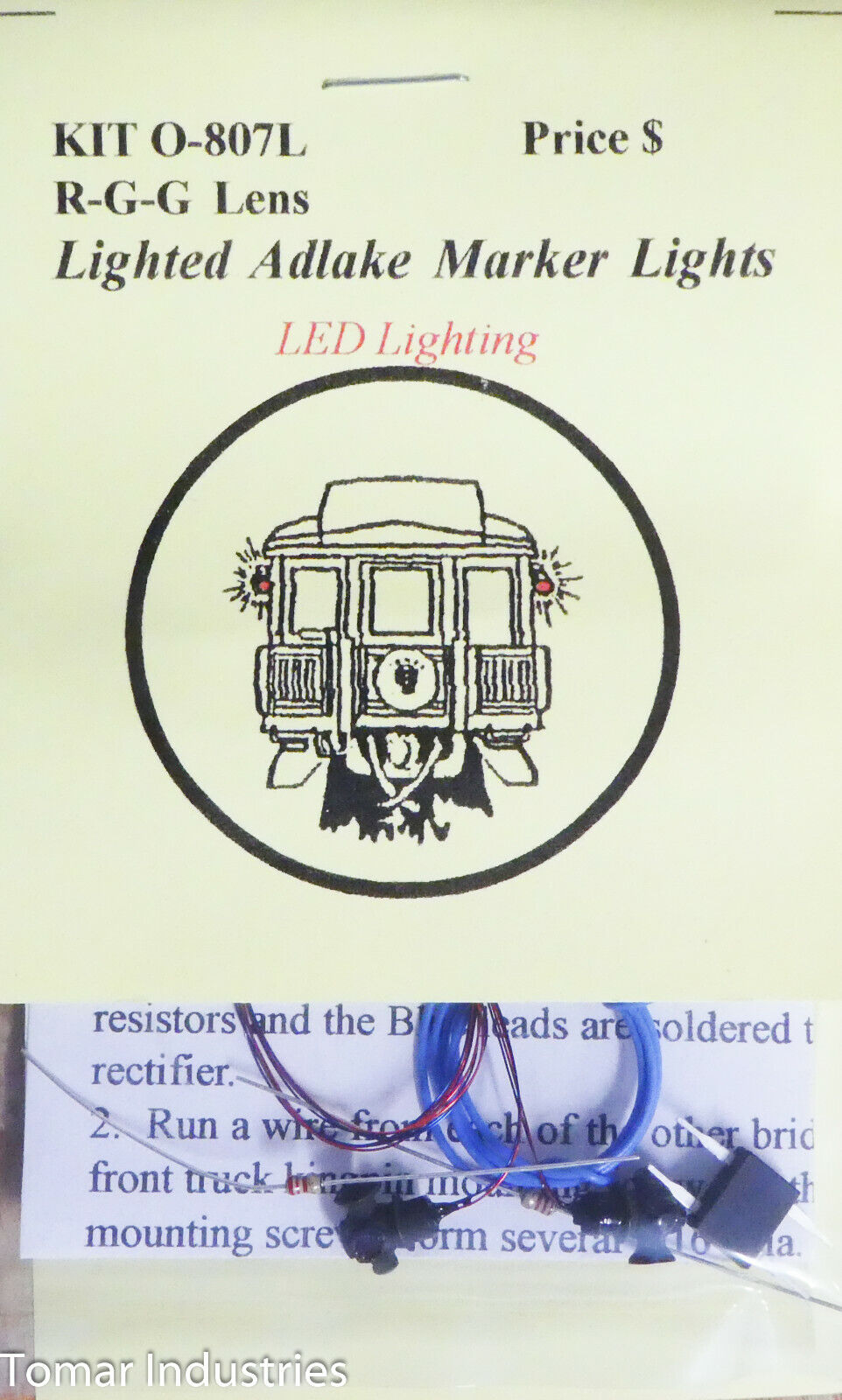 Tomar Industries O #807L Lighted Adlake Marker Lights R-G-G Lens(LED Lighting)