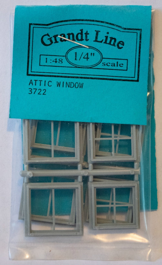 Grandt Line O #3722 Assorted Attic Windows -- Four-Pane 28 x 28", Two-Pane 34 x