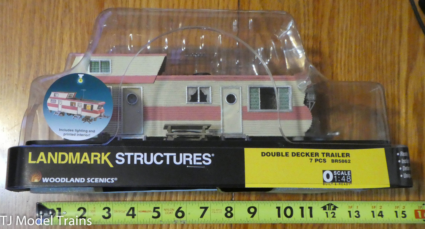 Woodland Scenics O #5862 Double Decker Trailer (Built Up)