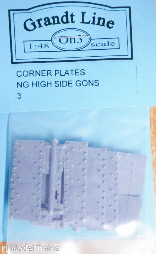 Grandt Line On3 #3 (Corner Plates NG High Side Gondolas) Plastic