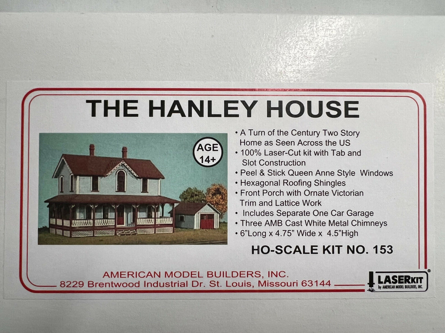 American Model Builders HO #153 The Hanley House