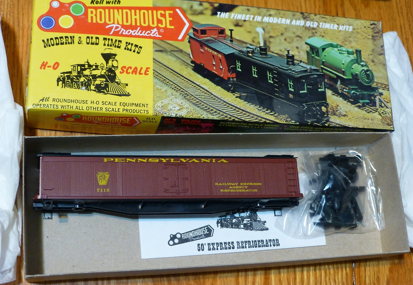 Roundhouse HO #6113 (Rd #7115) Pennsylvania 50' Express Reefer (Kit Form