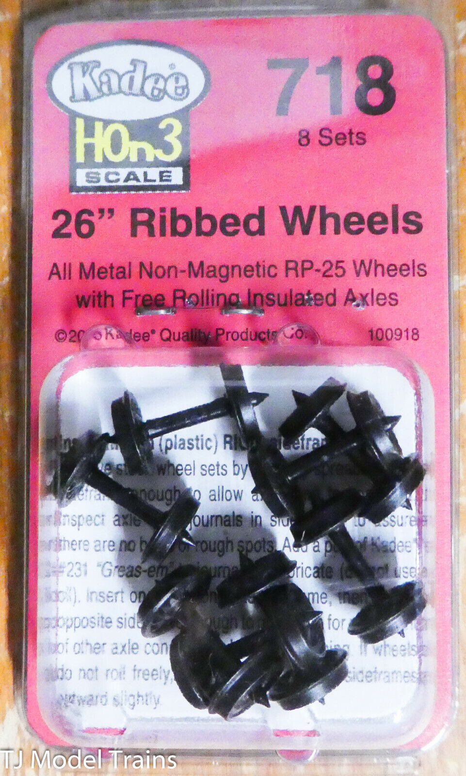 Kadee #718 ( HOn3 )26" Ribbed-Back Wheels -- pkg(8) We Combine Ship :)