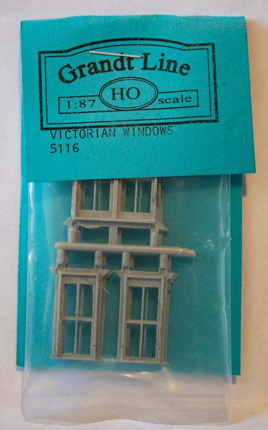 Grandt Line HO #5116 Window -- Victorian - 4 Single, 2 Double - Scale 30 x 60" 7