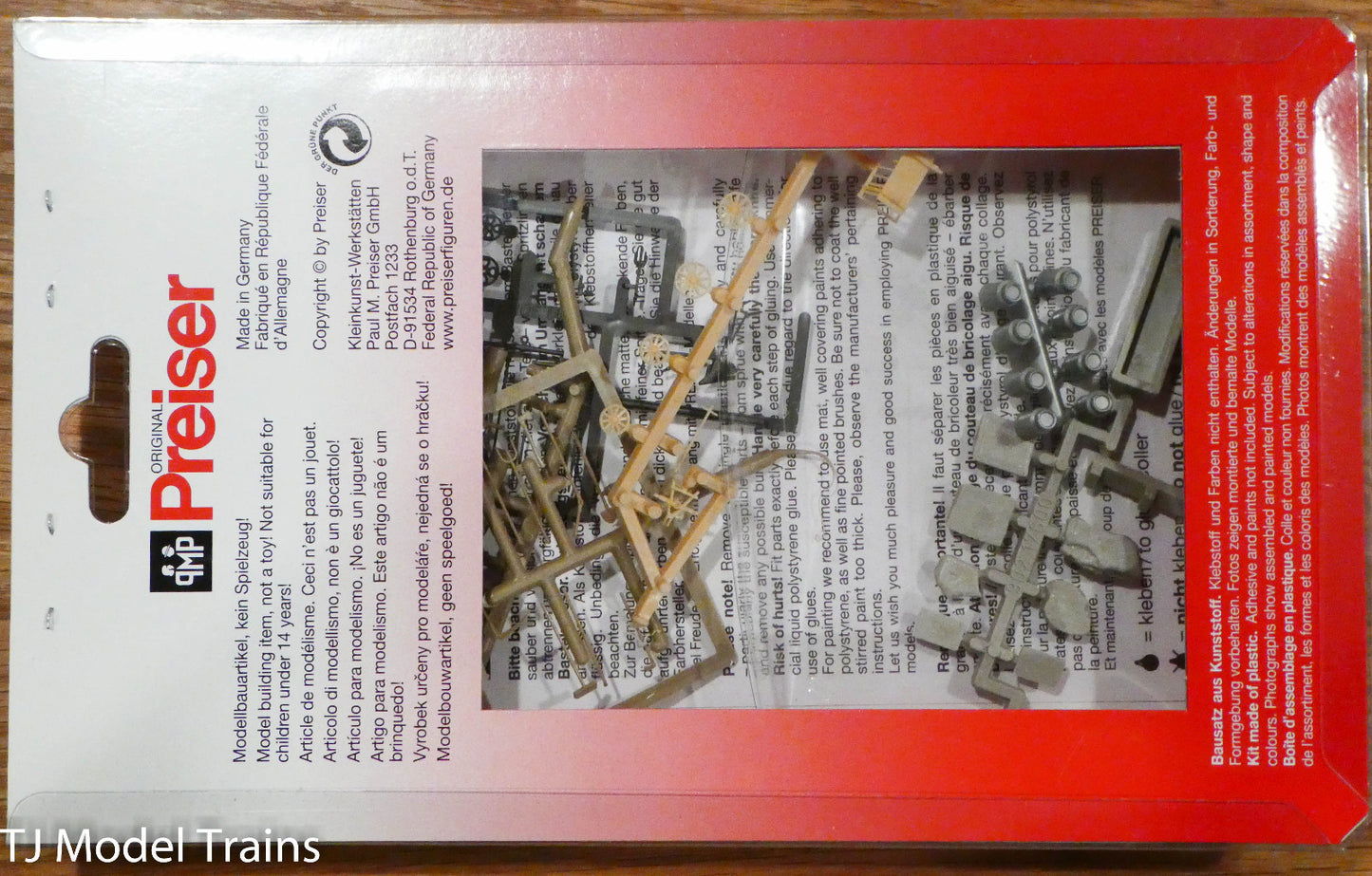 Preiser HO #17600 Rural Detail Set -- Water Pump w/Trough, Horse-Drawn Plow...