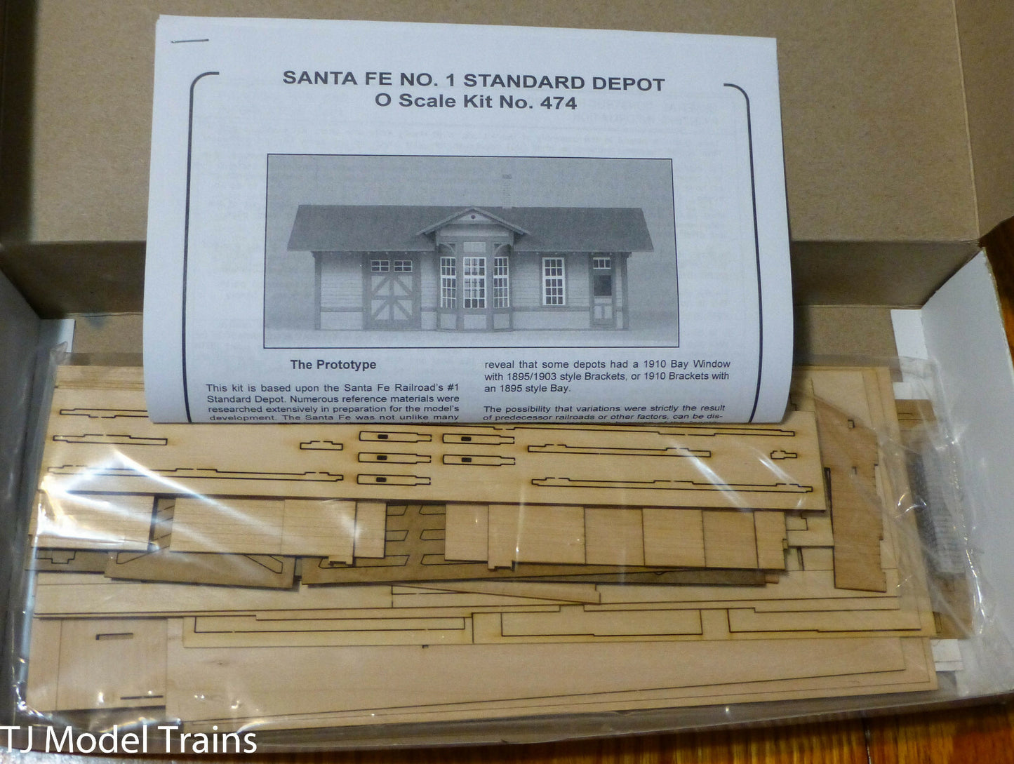 American Model Builders #474 Santa Fe NO.1 Standard One Story Depot (Laser Kit)