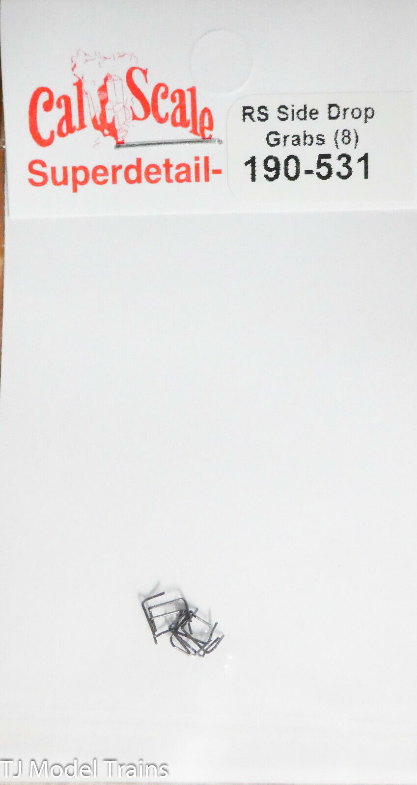 Cal-Scale #531 RS Side Drop Grabs (8 in pkg) 1:87th Scale (HO Scale) Metal