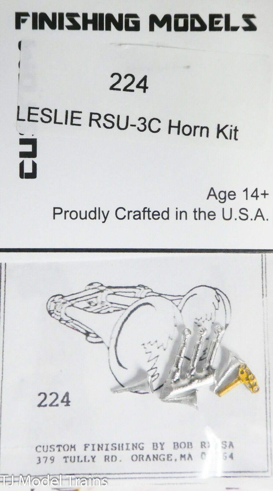 Custom Finishing Models HO #224 Leslie RSU-3C Horn Kit (White Metal Kit)