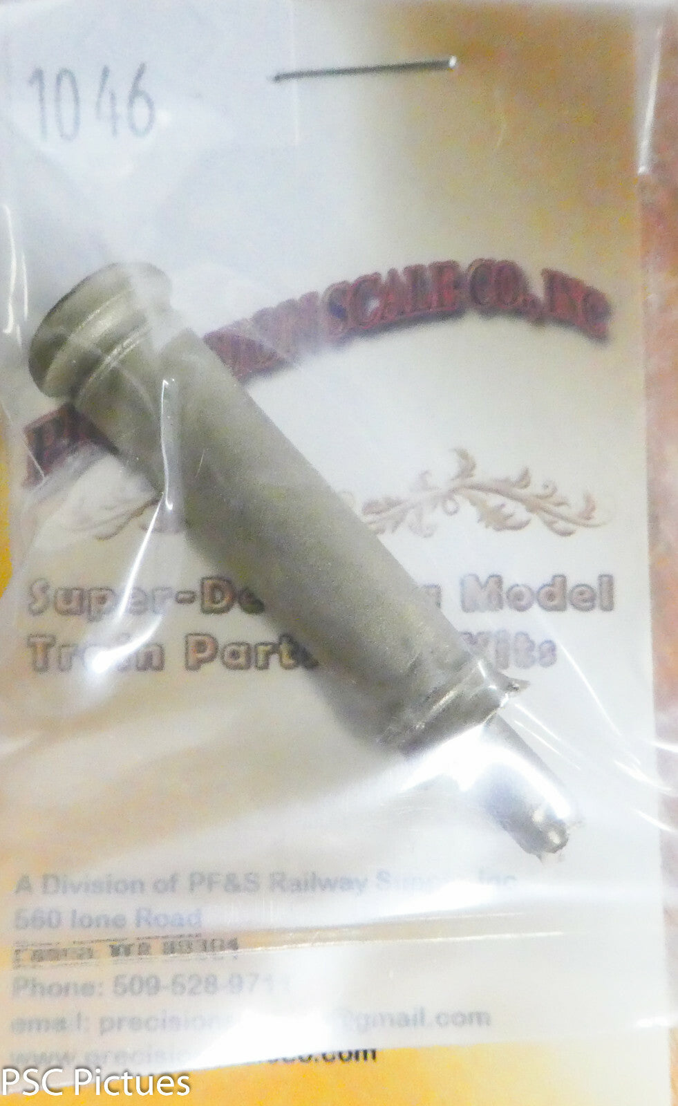 Precision Scale O #1046 Stack, Straight, Capped, 4-4-0 Locomotive (Brass Casting