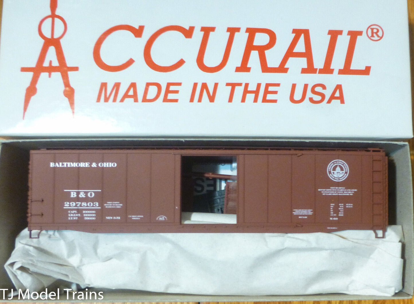 Accurail HO #5007 B&O (50' AAR Steel Boxcar) Plastic Kit