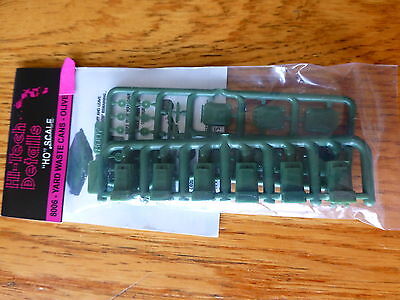 Hi-Tech Details HO #8006 Yard Waste Cans - 6 Olive in Color (Plastic kit)