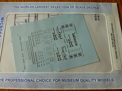 Microscale Decal N #60-510 ATSF Freight-Refrigerator Car - Mechanical - 50'