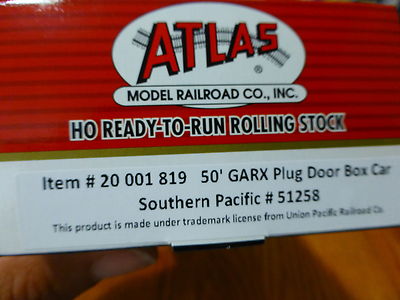 Atlas HO #20001819 Southern Pacific #51258 (50' GARX Plug Door Box Car)