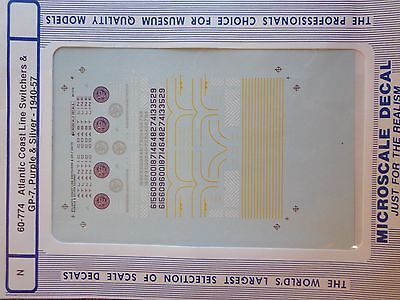 Microscale Decal N #60-774 ACL Diesels - Geeps & Switchers - Purple & Silver -