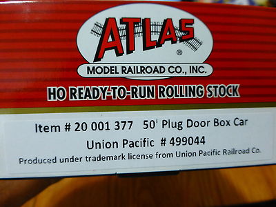 Atlas HO #20001377 Union Pacific #499044 (50' Plug Door Box Car)