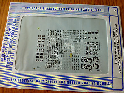 Microscale Decal N #60-486 B&O Freight-Hopper - Covered - 2-Bay - 70-ton - N-42