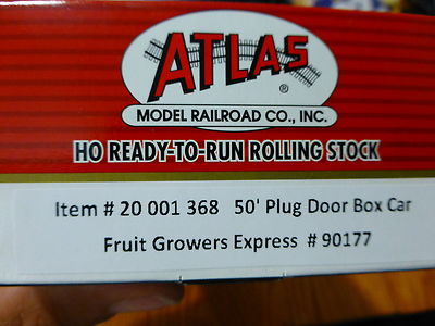 Atlas HO #20001368 Gruit Growers Express #90177 (50' Plug Door Box Car)